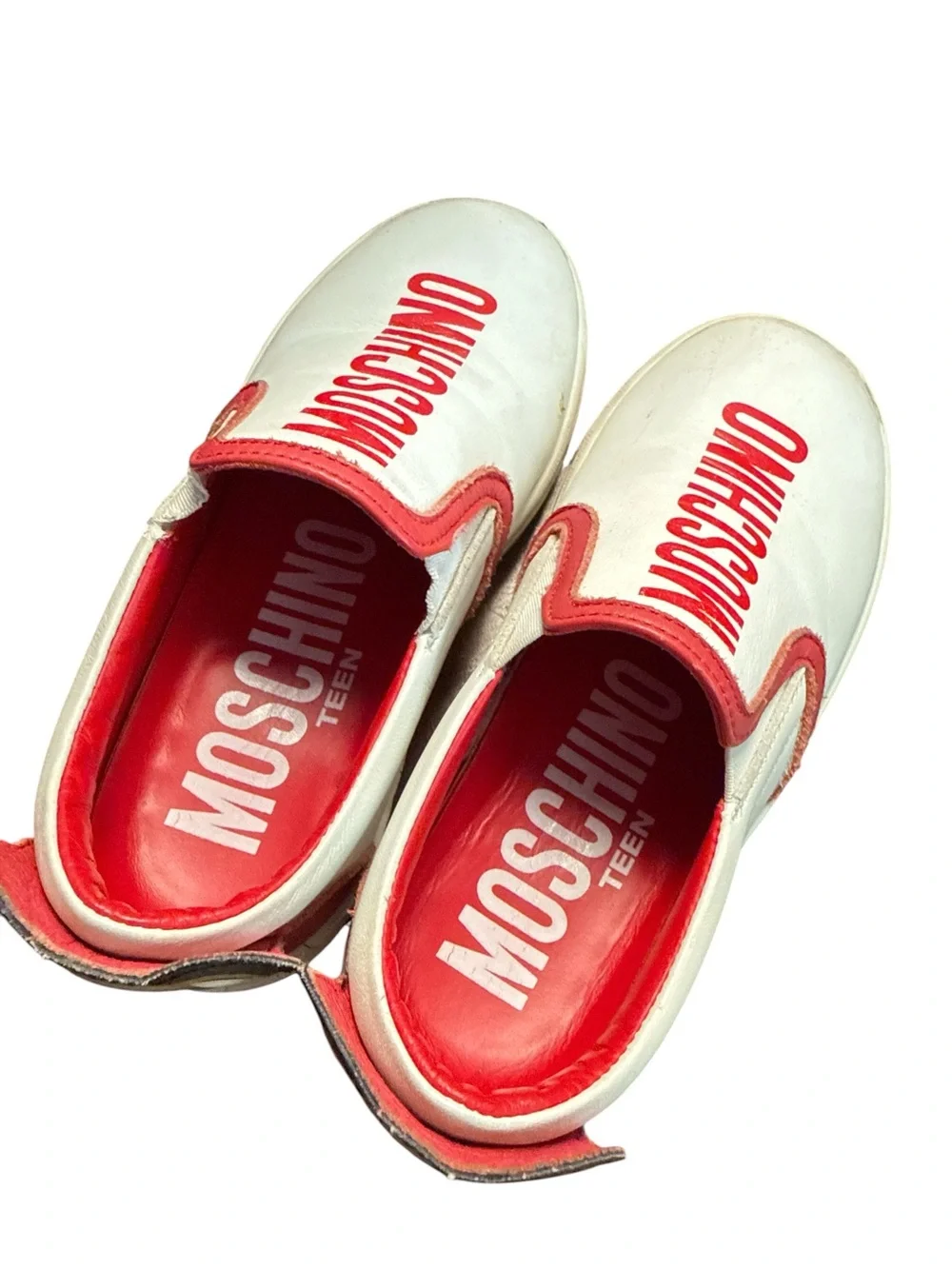 Moschino  sz 29 Teddy Leather Slip-On Sneakers